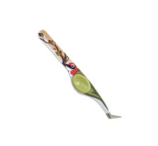 Rubber Grip Bent Overlock Tweezers Woodpecker For Overlockers, Sewing & Craft