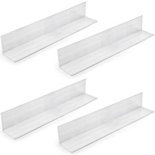 4 Pack Aluminum Angle 6061, 2" x 2"x 1/8" Stock, Silver 