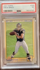 2001 Topps Football Drew Brees Rookie Card #328 Graded PSA 7 NM. rookie card picture
