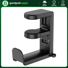 Headphone Stand Clamp-on Rotating Headset Holder with Cable Organizer