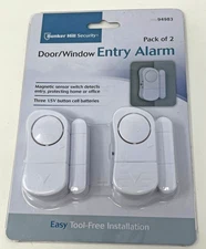 Bunker HIll Security 2 Pack Door  Window Entry Alarm 94983 New in Package