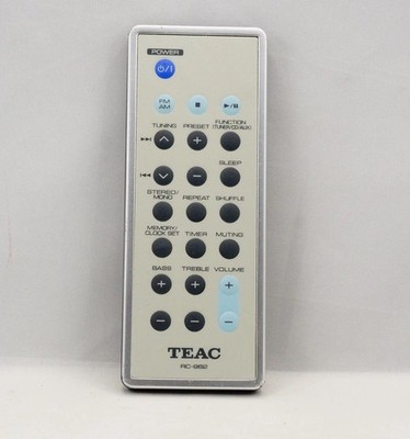 TEAC Remote Control Silver Black RC-962 Model TEAC RC-962 MPN RC-962