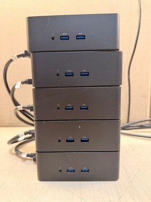 Dell TB18DC K16A Dual USB-C Docking Station Lot of 5 Pre-Owned Power Tested