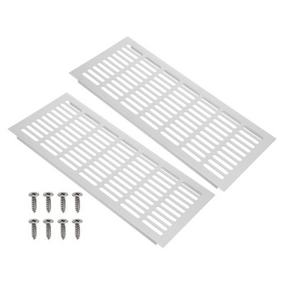 13.8 x 5.9 Inch Door Air Vent Cover, 2 Set Ventilation Cover,Silver