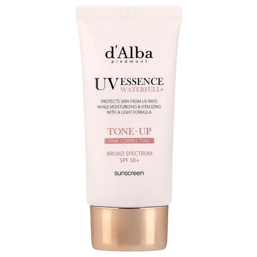 UV Essence Waterfull+ Sunscreen, Tone-Up Pink Correcting, SPF 50+, 1.69 fl oz