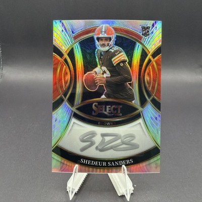 2025 Panini Select Rookie Signatures Shedeur Sanders #RSI-SSS Silver Prizm AU,RC