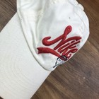Nike One Size Fits Most Off White Red Baseball Cap Hat *STAINS *READ — photo 4