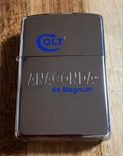 Colt Anaconda Zippo Lighter 1996 Logo Collector Used