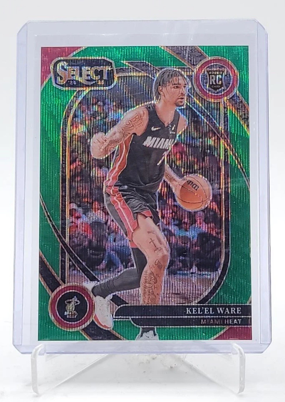 KEL'EL WARE 2024-25 SELECT COURTSIDE ROOKIE GREEN WAVE PRIZM RC /50