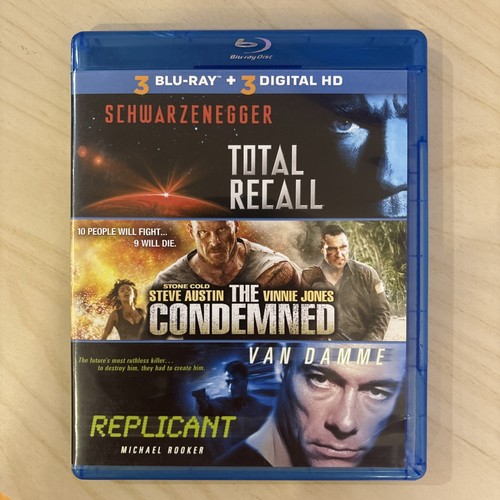 Total Recall/The Condemned/Replicant Blu Ray - broken disk holder (see photos)