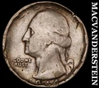 1944 Silver Washington Quarter - Smushed Scarce  Better Date  No Reserve  #G9438
