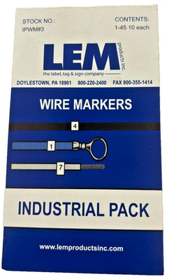 LEM Products IPWM#3 Wire Markers   Industrial Pack