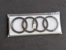 285mm Gloss Black Front Rings Grille Badge Emblem compatible with Audi