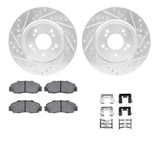 Dynamic Friction Company 7512-58010 Rotors Drilled & Slotted Silver W/ 5000