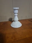 Vintage Fenton Hobnail White Milk Glass 6" Tapered Candlestick Holder
