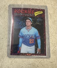 2026 Topps Heritage Mickey Moniak Chrome Burgundy Sparkle #400 Colorado Rockies