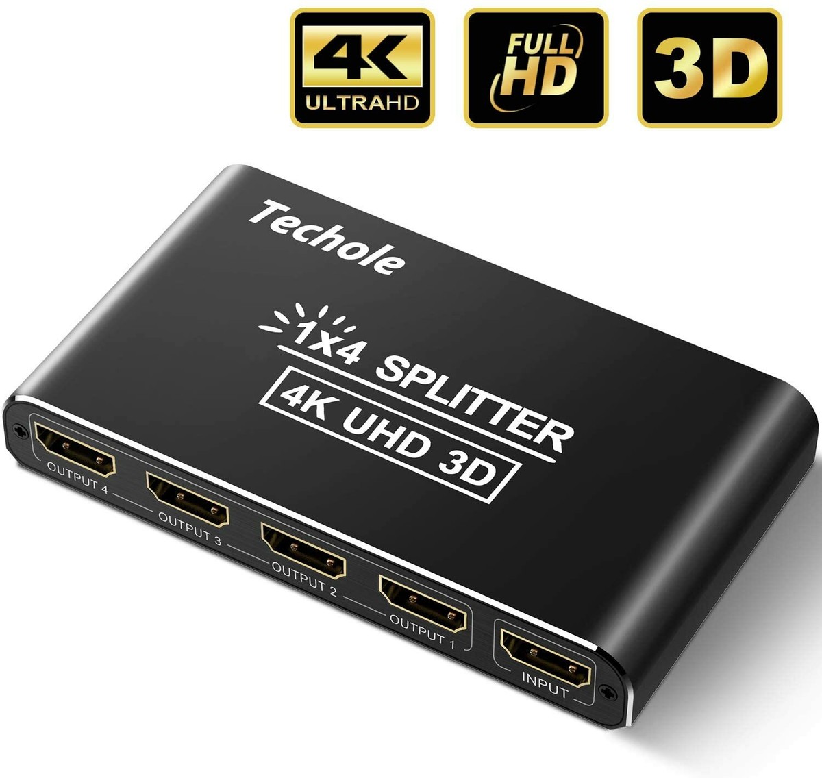 HDMI Splitter 1 in 4 Out - Techole 4K . Full HD1080P for