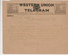 U.S. Western Union Telegram 1920s Credit $20 Rebook Three Films Ref 39915