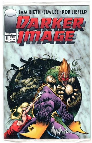 Darker Image #1 (Image, 1993) VF/MN, Sealed with Bloodwulf Card Comic - 第 1/2 張圖片