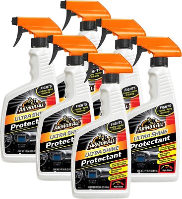 Ultra Shine Protectant Spray by Armor All, Interior Cleaner Spray, 16 Fl Oz 6-PK