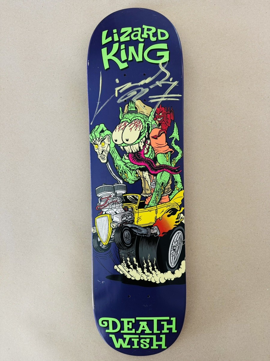 RARE SIGNED Deathwish Lizard King CREEPS 2 Skateboard Deck Art by