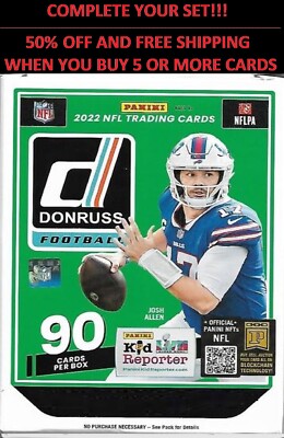    2022 Donruss Football #201-400   YOU PICK SINGLES   Mix & Match