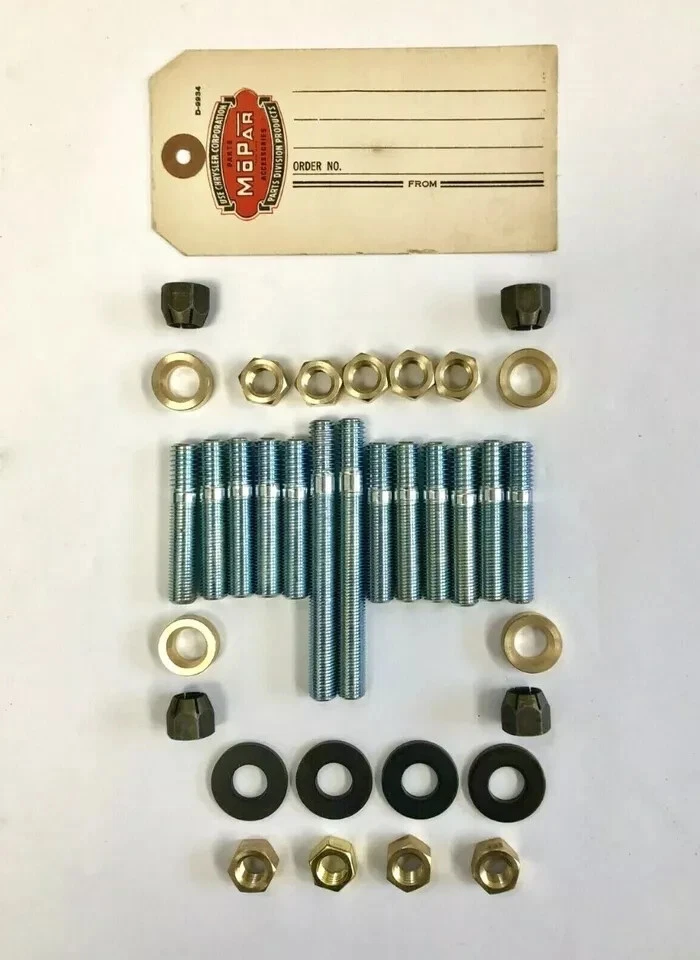 For 1952 Dodge Coronet Wayfarer 6 Cyl Manifold Hardware Rebuild Kit W/ Gaskets - Image 3 of 4