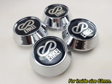 Capuchons de roues centrales couvre jante voiture argent chrome 63,5 mm. RPF1...