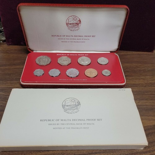1977 Republic of Malta Decimal Proof Set - 9 Coins - Picture 3 of 8