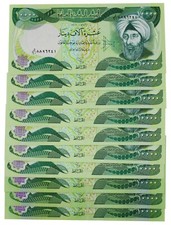 10,000 New Iraqi Dinar - Uncirculated Banknote, UV Verified, Iraq Currency Money
