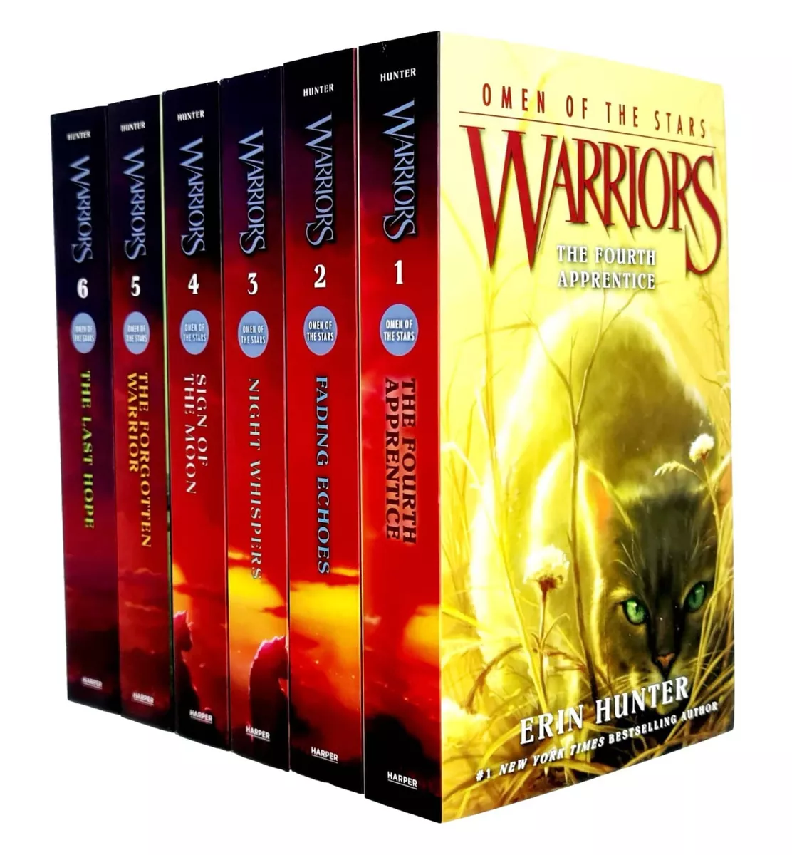 Warriors: Omen of the Stars Series by Erin Hunter 6 Books