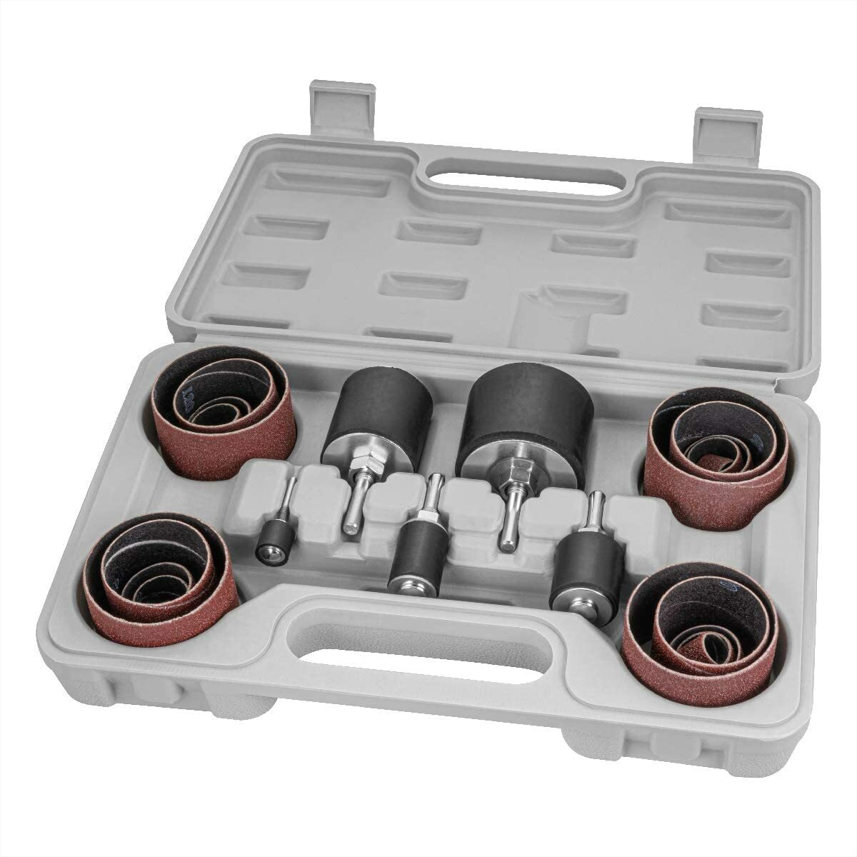 Rubber Sanding Drum Sleeves Kit Set 1/4" Mandrel for Drill Press Spindle Sander
