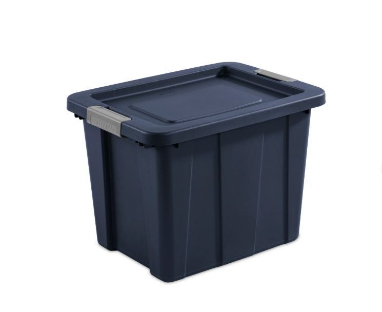 Sterilite 18-Gallon Dark Indigo Latching Tuff1 Storage Tote