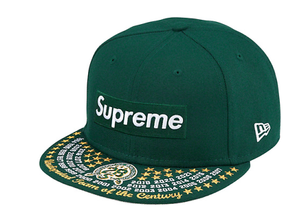 Supreme Undisputed Box Logo New Era hat Fitted Dark Green Size 7 1/8