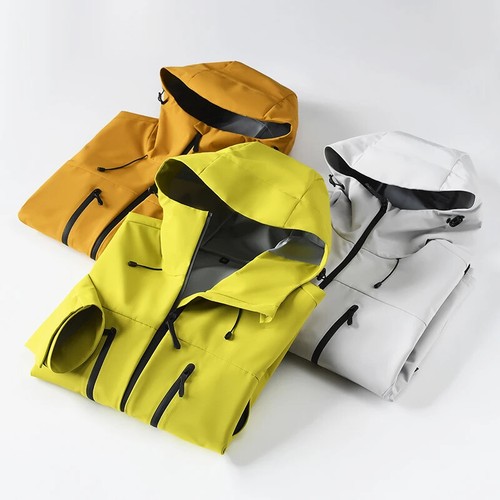 Unisex Waterproof Windbreaker Jacket - Single-Layer Raincoat for Hiking - Picture 6 of 27
