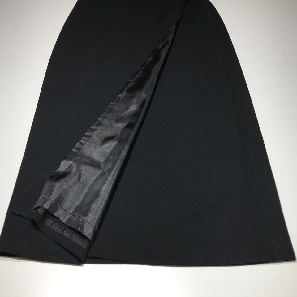 Falda Josephine Chaus para mujer talla 8 negra larga envolvente gancho y lazo forrada abertura frontal Foto 4 de 4