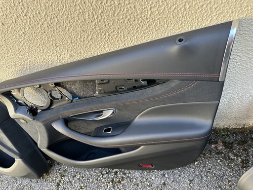 Mercedes AMG GT 290 Türverkleidung Satz Nappa Leder Alcantara schwarz rote Naht - Bild 9 von 10