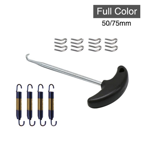 Exhaust Pipe Muffler Mounting Springs Hooks Set Link Stainless Steel Full Color - Picture 2 of 4