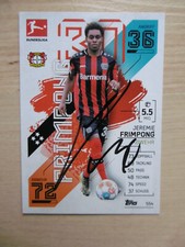 Jeremie Frimpong Autogramm signed TC Topps Bundesliga Bayer 04 Leverkusen 21/22
