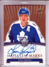 2017-18 Toronto Maple Leafs Centennial Marks Tom Fergus AUTO - BREAK SET