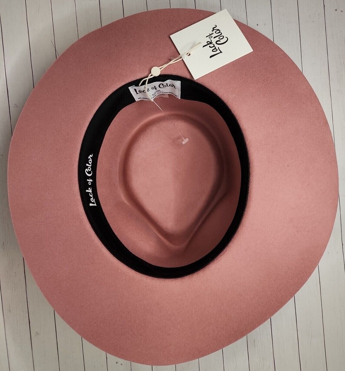 Nwt The Lack Of Color Stylish Pink Wide-Brim Hat NWT Lack of Color Wide Brimmed Rose Pink Hat Size Large 59  main image 2