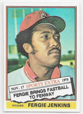 Fergie Jankins Boston Red Sox 1975 Topps Baseball Base #25OT