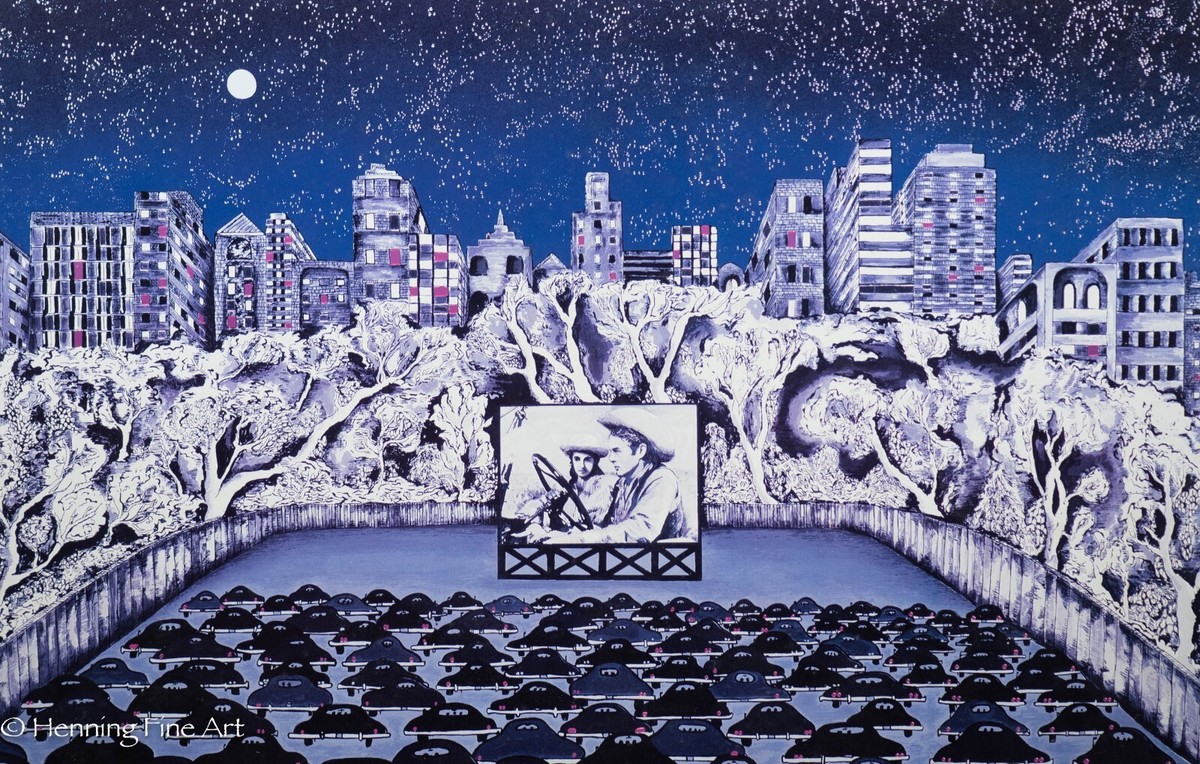 Beautiful Linnea Pergola Giant Drive in Movie Signed Exhibition