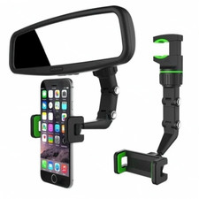 360 Car Phone Holder Rotatable And Retractable Rearview Mirror Mount Universal