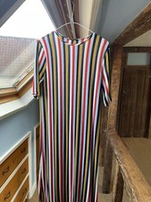 zara striped knit Mid Length dress 