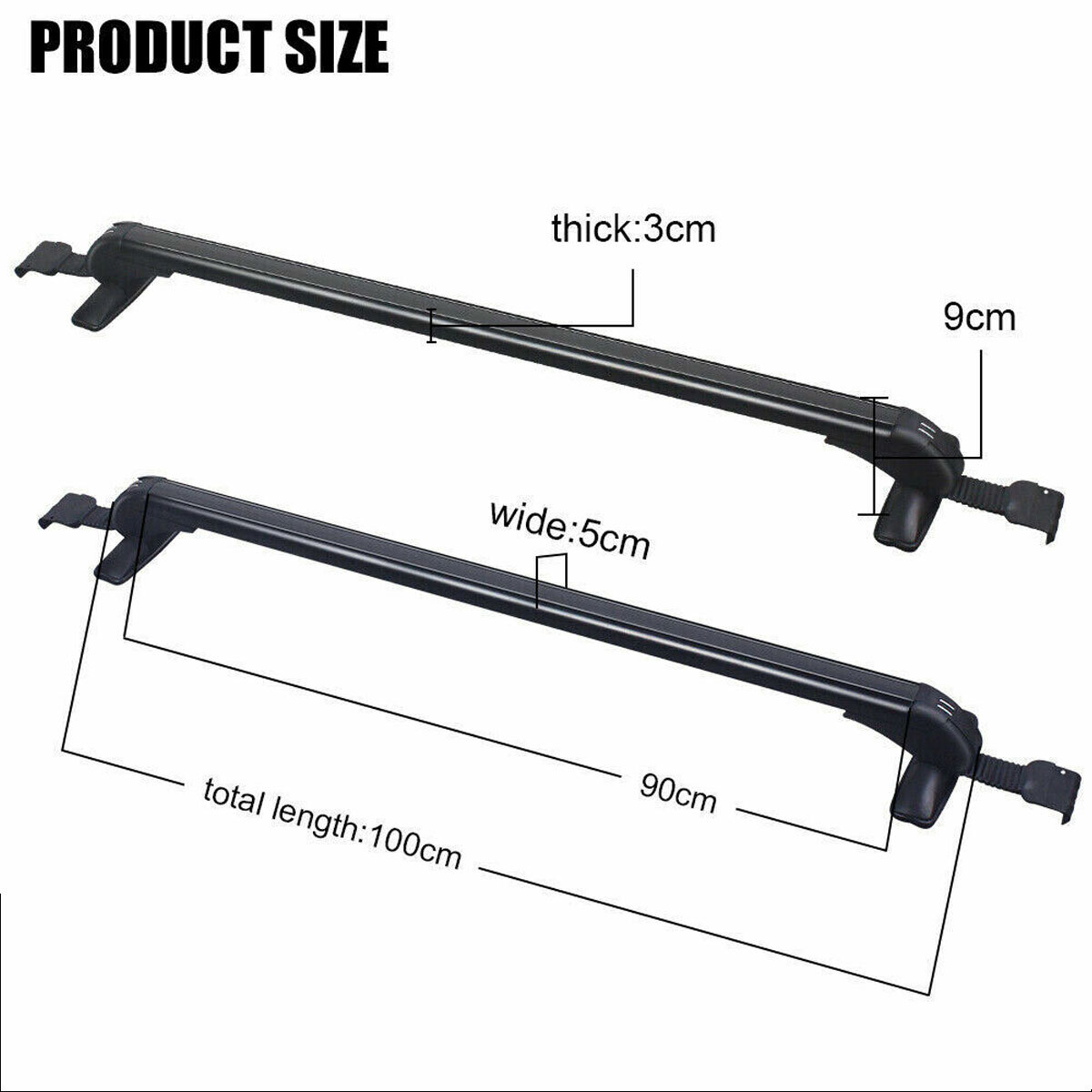 Universal Car Roof Racks Carrier Adjustable Cross Bars Aluminium Alloy