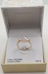 Authentic The Triad Of Clarity Asscher And Trillion Gold- Plated Talisman