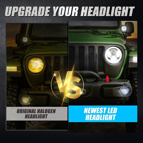 9" Round LED Headlights Combo For Jeep Wrangler JL JLU Gladiator JT 2018-2022 - Picture 3 of 12