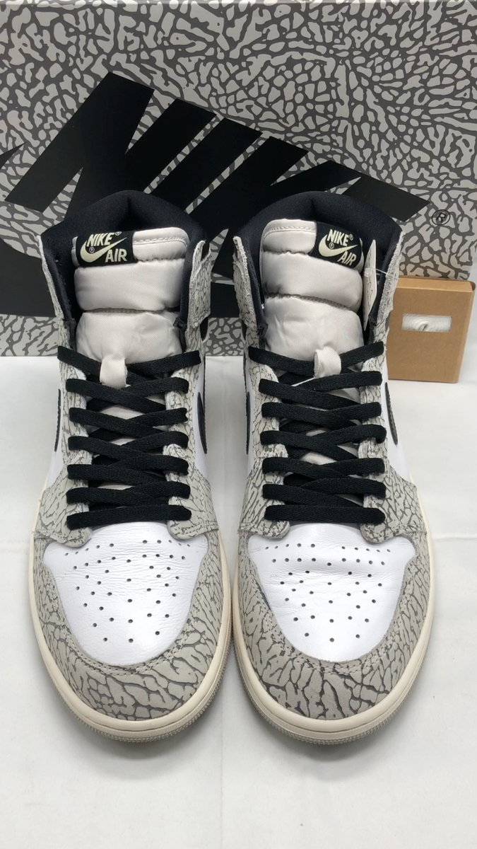 【美品】AirJordan1Retro High OG White Cement Nike Air Jordan 1 Retro High OG White Cement Tech Grey