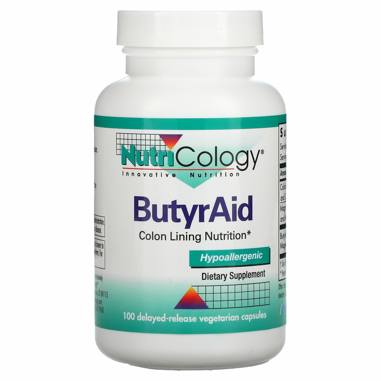 iHerb UK - Nutricology , Butyraid, 100 Vegetarian Capsules - Image 2